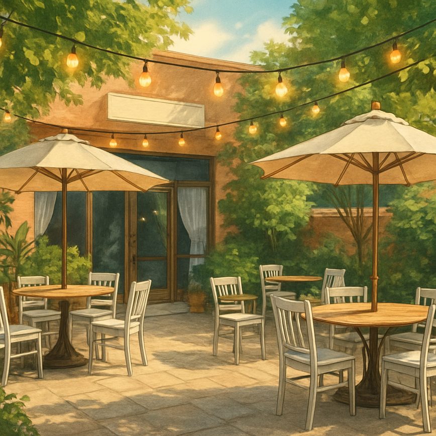 Restaurantes com área externa agradável