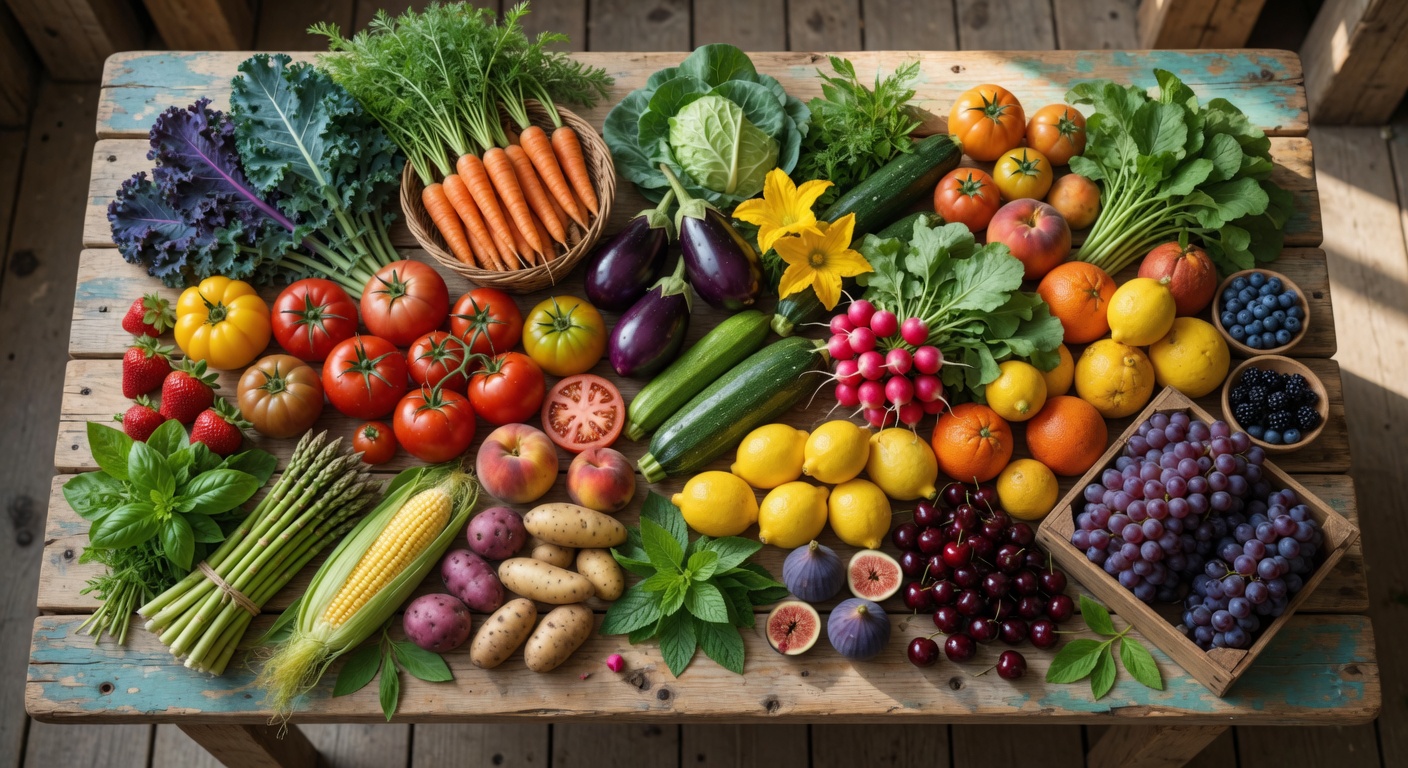 Cardápios sazonais e ingredientes frescos